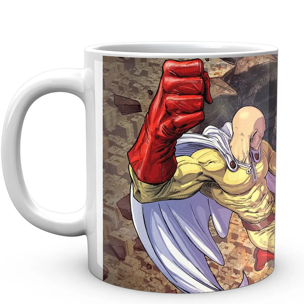 Кружка GeekLand Ванпанчмен One Punch Man Сайтама OPM 02.19 330 мл белая - фото 1