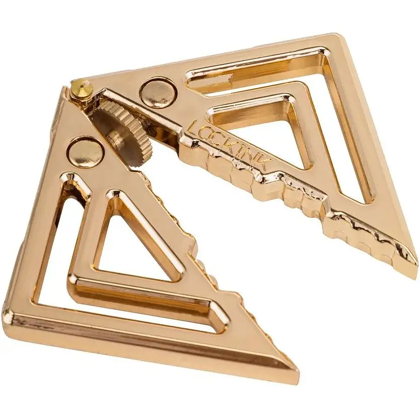 Затискачі для сосків з легкої підвіскою Lockink Adjustable Nipple Clamps With Light Pendant - Golden - фото 3