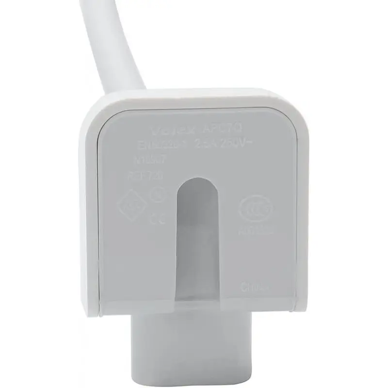 Кабель живлення від мережі 220 вольтів для Apple MacBook ExtraDigital KBP1796 1.8 м білий - фото 4