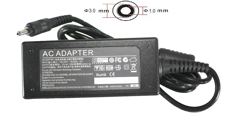 Блок живлення 12 V 1.5 A 3.0*1.0mm зарядний для планшетів Acer iConia Tab A100 A200 A500 - фото 2