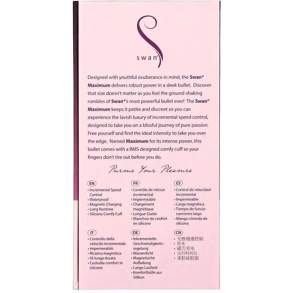 Вибропуля Swan Maximum + Comfy Cuff Pink - фото 10