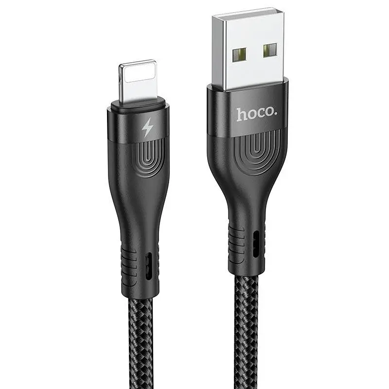 Кабель HOCO Lightning Cool charging data cable DU14 1m, 3A