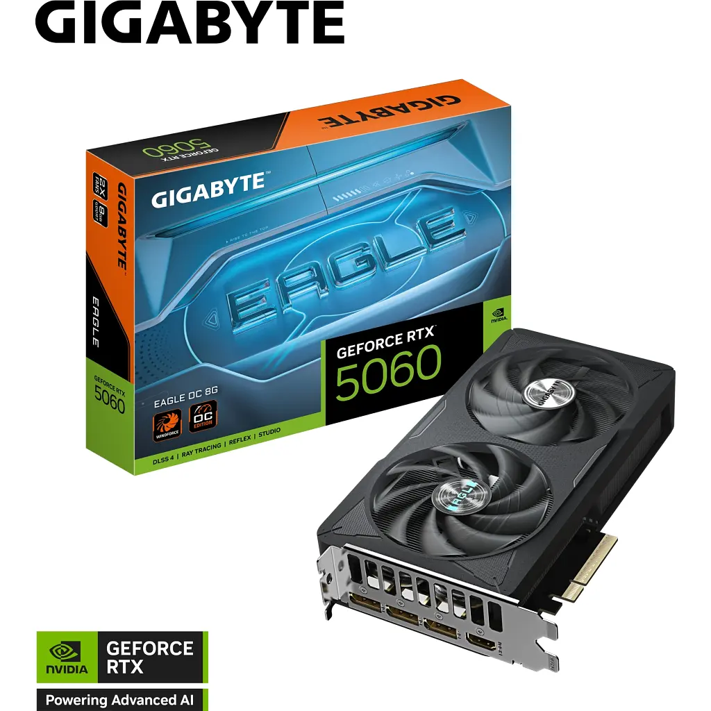 Видеокарта GIGABYTE GeForce RTX5060 8Gb EAGLE OC (GV-N5060EAGLE OC-8GD) - фото 11
