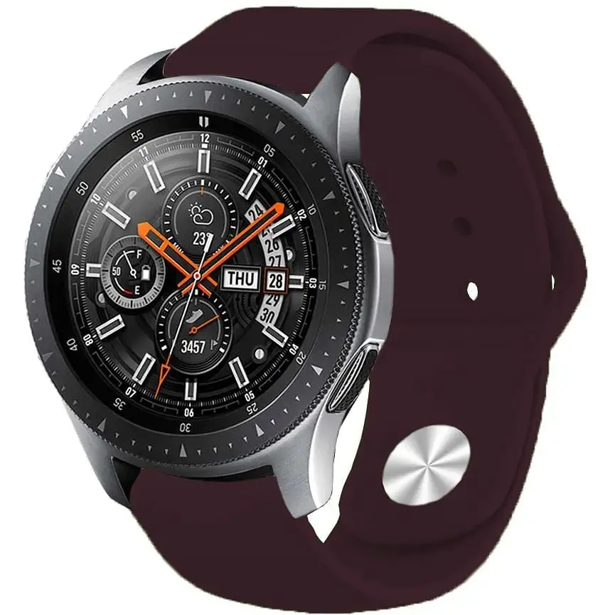 Силіконовий ремінець BeCover для Amazfit Stratos (22 mm)/ Stratos 2/2S/3 /Amazfit GTR 2/Amazfit GTR 47mm/Amazfit GTR Lite 47mm/Amazfit Nexo/Amazfit Pace/Amazfit GTR 3 Pro/Amazfit GTR 4 Purple-Wine (706378) - фото 3
