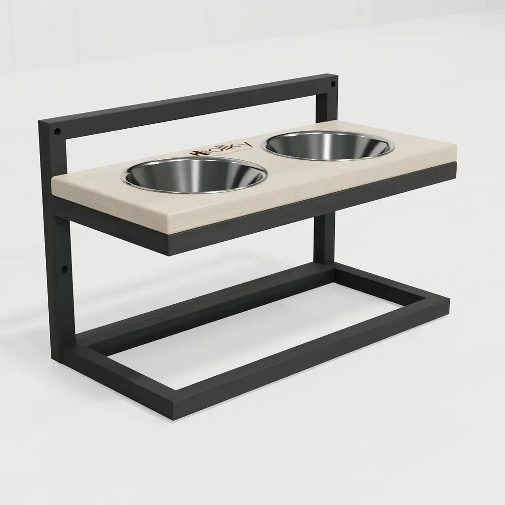 Hollky Flex S — миски на регульованій підставці для маленьких собак (2 × 0.450 л) - фото 6