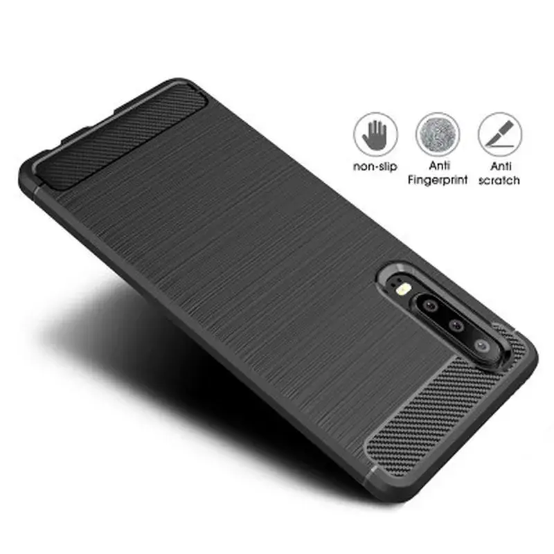 Чохол до мобільного телефона Laudtec для Huawei P30 Carbon Fiber (Black) (LT-P30B) - фото 3