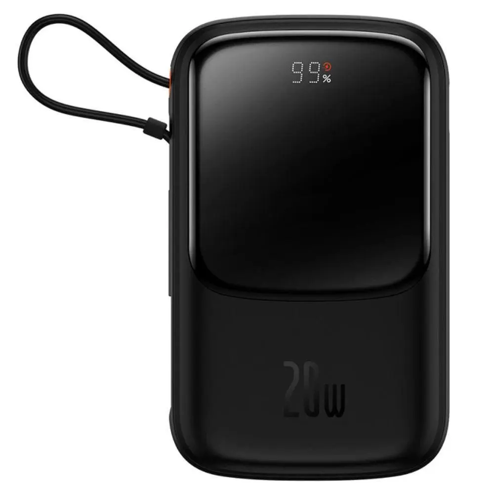 Зовнішній аккумулятор Baseus Qpow Pro Digital Display Fast Charge 10000mAh 20W (Type-C cable) Чорний
