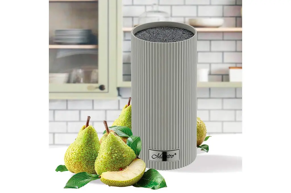 Подставка колодка для кухонных ножей Maestro MR-1437-GREY 220 x 110 мм серая - фото 5