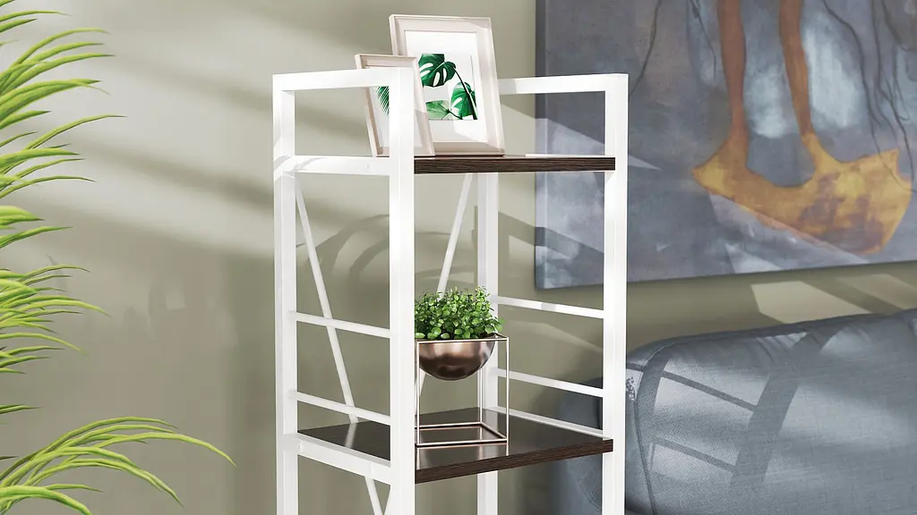 Этажерка 4/34 Ferrum-decor Серии Коннект 120x34x28 белый ДСП Венге 16мм (FRD-105525) - фото 2