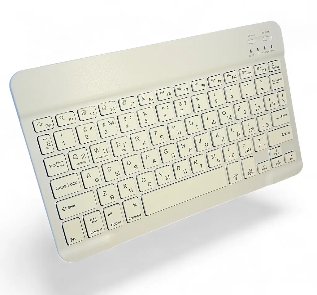 Бездротова клавіатура Primo KB02 Bluetooth з підсвічуванням White - фото 2