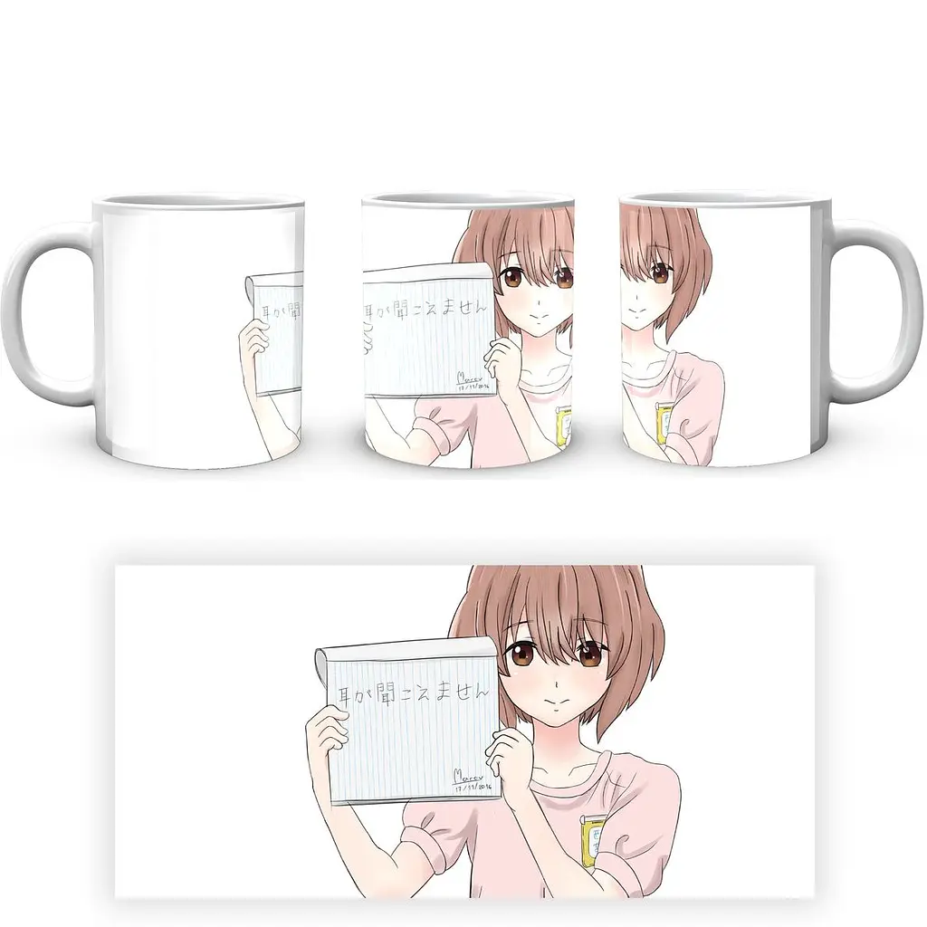 Кухоль GeekLand Silent Voice Форма голосу Нішимія SV 02.07 330 мл білий - фото 4