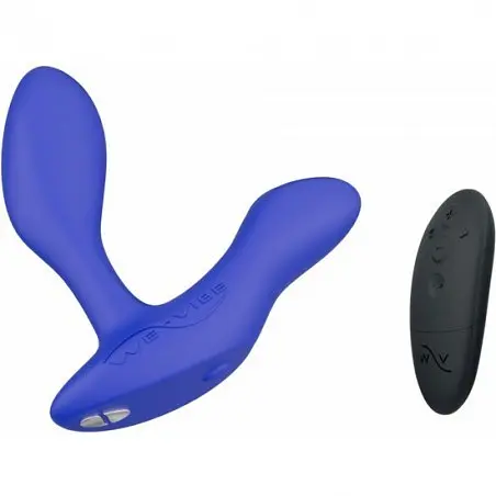 Масажер простати, 10.6х3 см (синій) We-Vibe Vector + Лубрикант 50 мл - фото 3