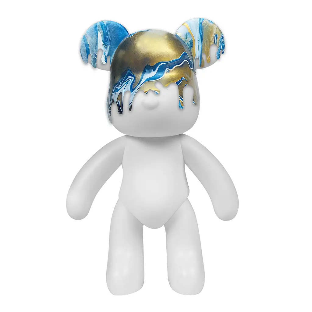 Pour Palz Набір для творчості Флюїд Арт - Ведмедик "Металевий синій" S3 Metallic ToyMonster Art.GS-G25022 - фото 4