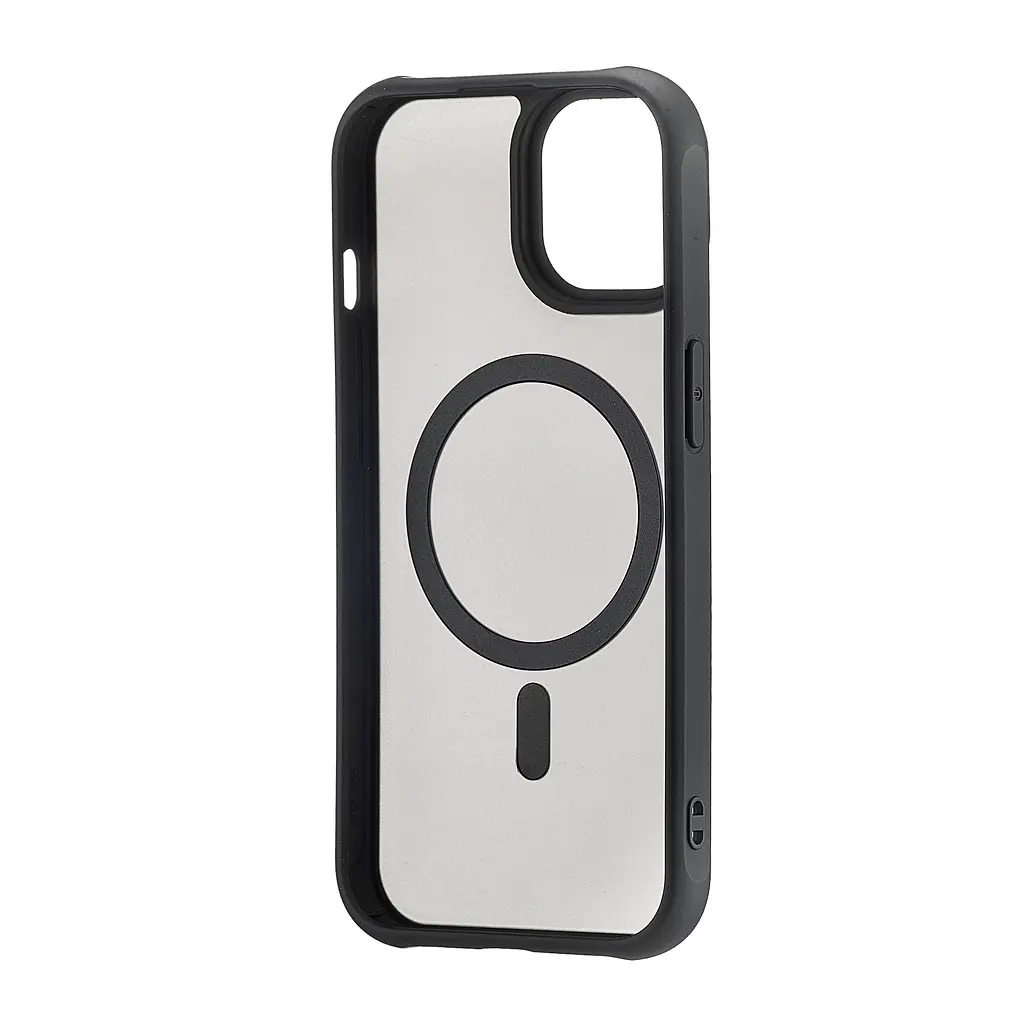 Чохол Silicone Matte Case with MagSafe iPhone 15 Black - фото 2