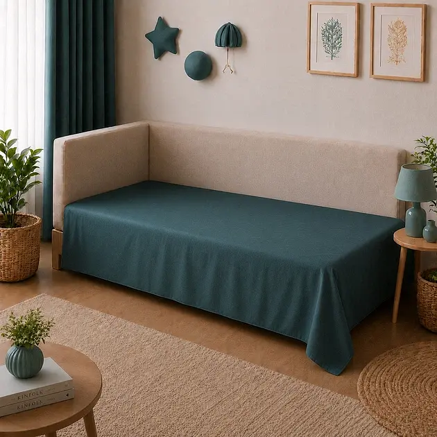 Дитяча постільна білизна JUNIOR Poplin Line Emerald (2200012795965) - фото 2