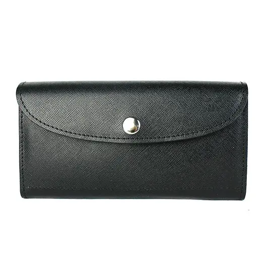 Шкіряний гаманець Smart Wallet чорний Саф'яно - фото 3