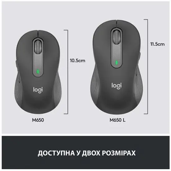 Миша Logitech Signature M650 L Wireless Graphite (910-006236) (6794325) - фото 8