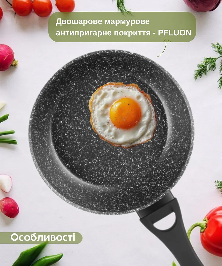 Сковорода Ardesto глибока Gemini Anzio 24см алюміній чорний kuh0014445 - фото 2