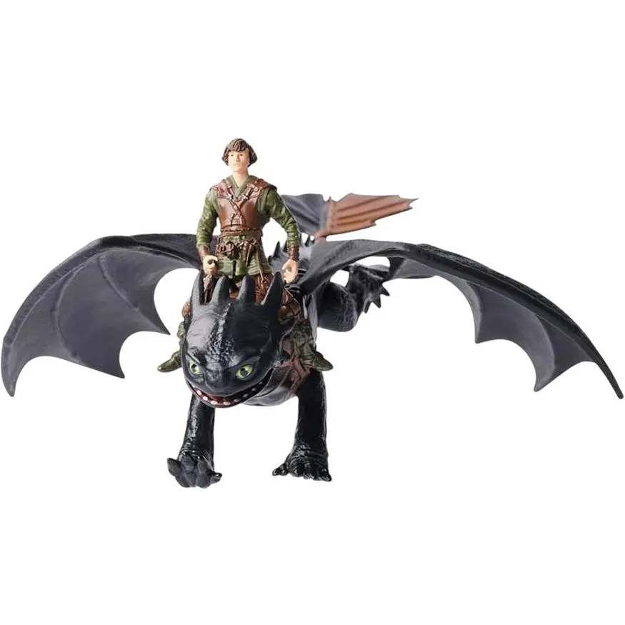 Набор Dragons Как приручить дракона Беззубик 33 см и всадник Иккинг 7.5 см (SM66663/6074007) - фото 2