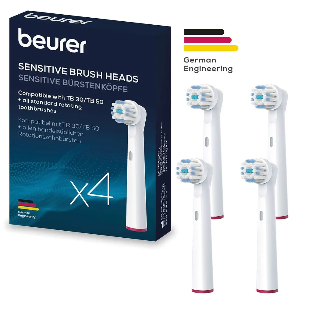Beurer Насадки до зубних щіток Beurer TB 15/30/50 Sensitive, делікатне чищення, 4 шт. - фото 3