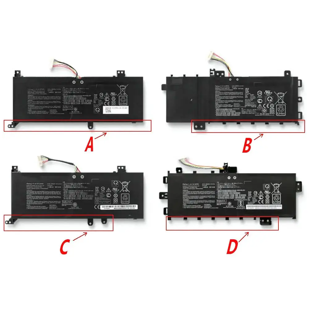 Акумулятор для Asus A409 F509FL X509UA F512DA X512FA X712FB R521FB X545F 7.6V 4150 mAh, B21N1818, (Варіант B) - фото 3