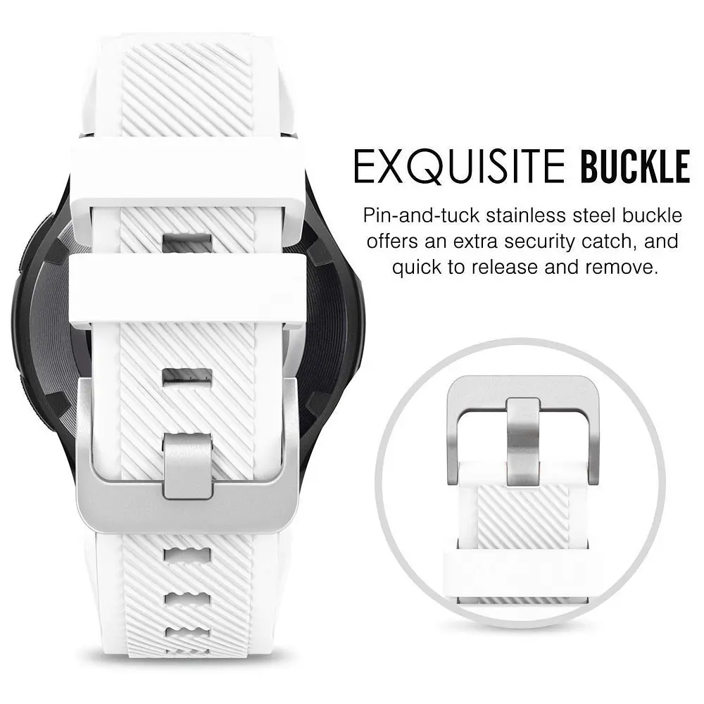 Силиконовый ремешок Primo для часов Huawei Watch GT 2/GT Active 46 мм White - фото 3