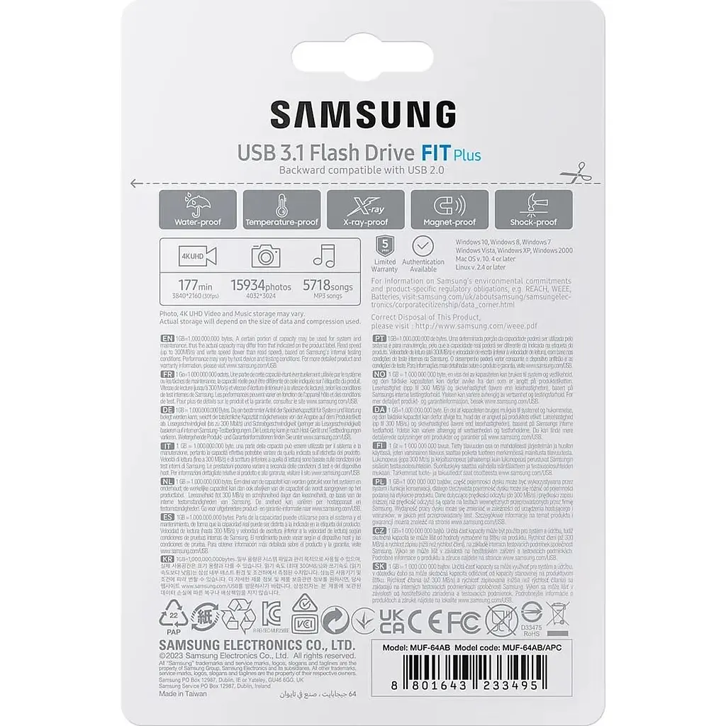 USB флеш-накопитель Samsung Fit Plus 64GB USB-A 3.1 Gen 1 (MUF-64AB/APC) [114095] - фото 8