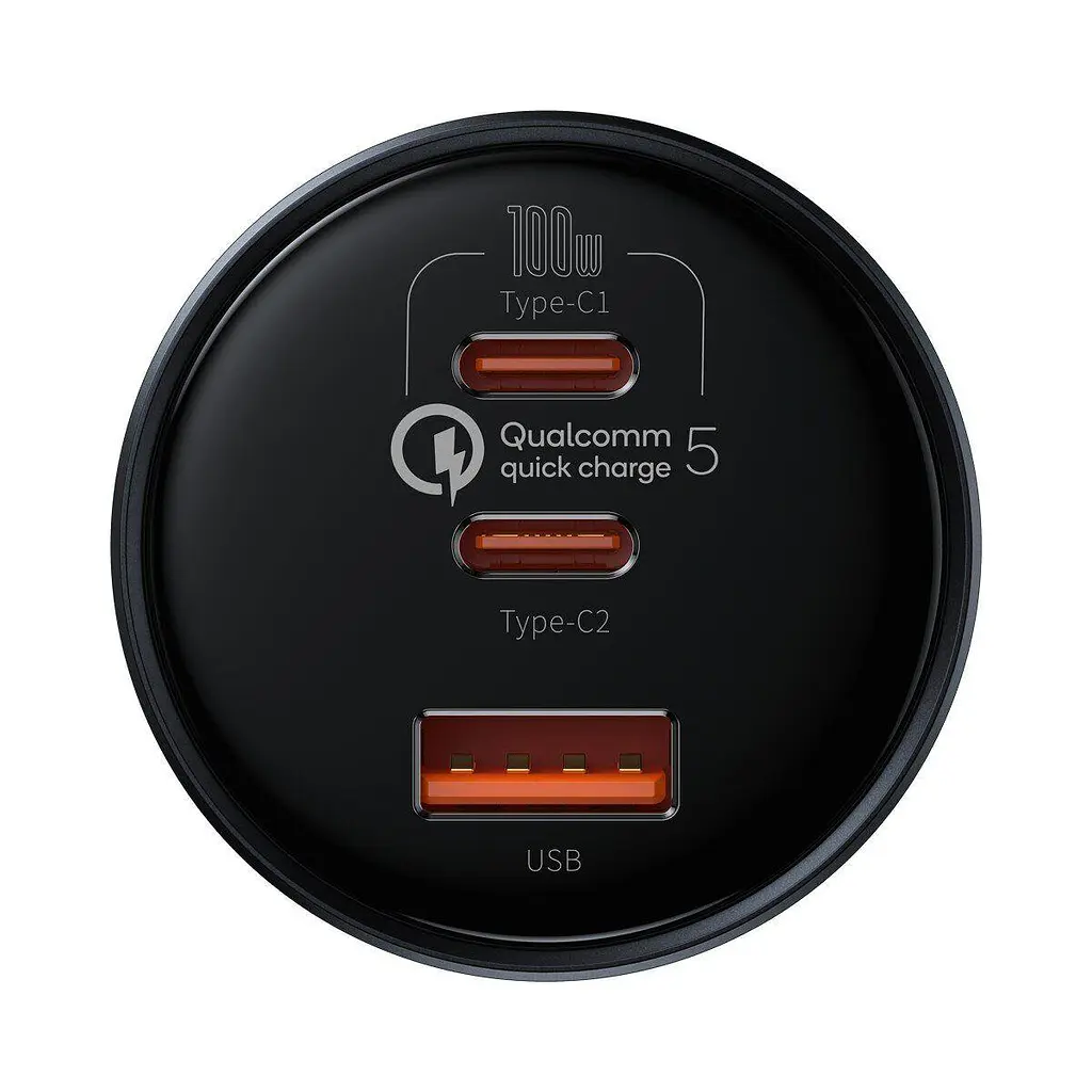 Авто ЗУ Baseus 160W Car Charger 2C+U+кабель - комплект зарядный для авто (TZCC2M-0G/CCZX-160CX) - фото 3