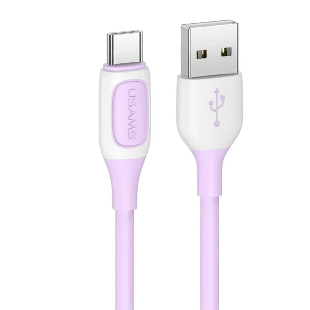 Кабель Lightning USAMS 3A Type-C to Micro-USB 1m Фіолетовий (6958444903354)