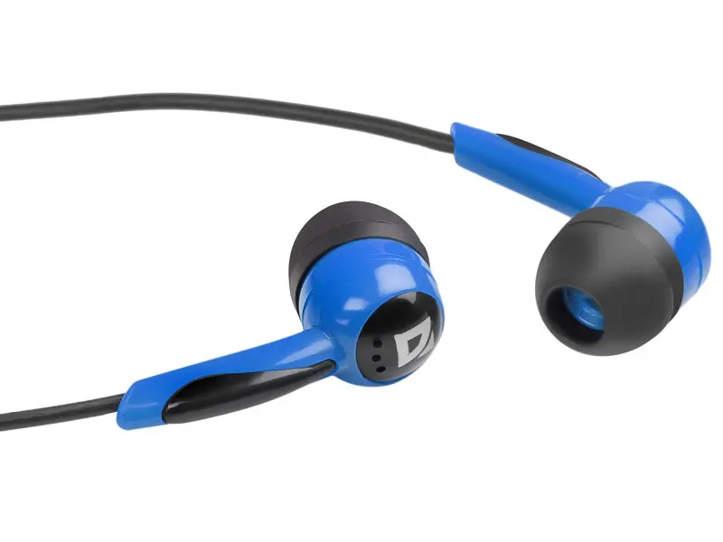 Навушники Defender Basic 604 Black/Blue (63608) - фото 2