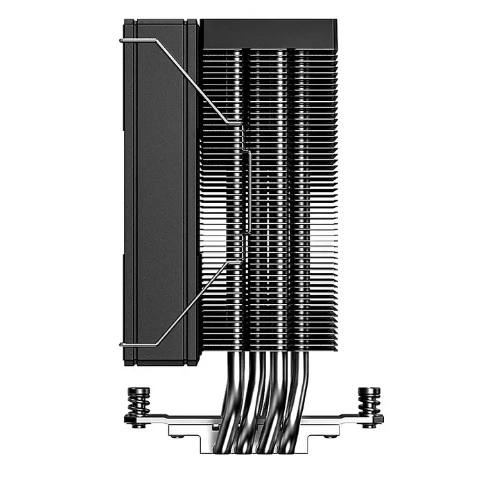 Кулер для процесора ID-Cooling FROZN A410 SE, Black, 120 мм, 4 теплових трубок, алюміній/мідь, 300±200 ~ 1800±10% RPM, 24.8dB(A) Max, Intel: 1851/1700/1200/115x, AMD: AM4/AM5, 152х76х128 мм, 4-pin PWM, до 180 Вт - фото 3