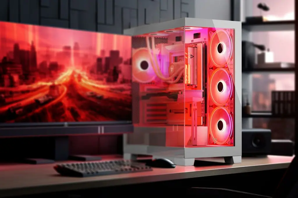 Корпус Modecom VOLCANO SPACE APEX ARGB 4x140 мм fans MIDI USB 3.0x2+TYPE-C WHITE без БЖ ATX (AT-SPACE-PG-20-000000-000) - фото 2