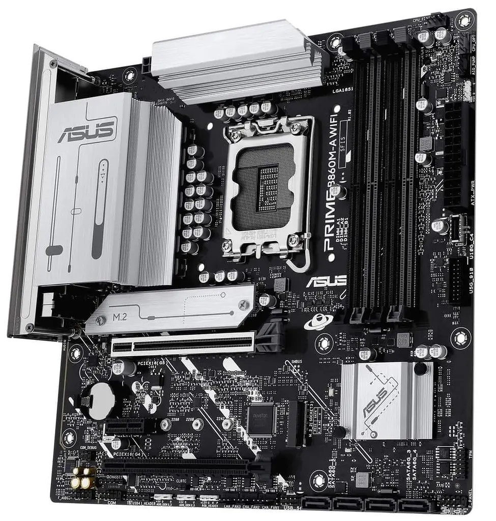 Материнська плата ASUS PRIME B860M-A WIFI (PRIME B860M-A WIFI) (Socket 1851, Intel B860, Micro-ATX) - фото 2