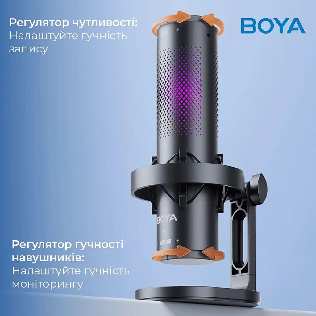 Мікрофон Boya K9 RGB Black K9) - фото 10