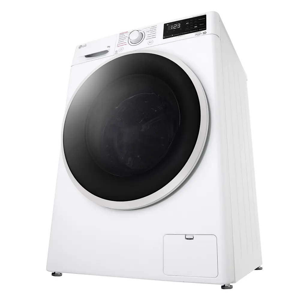 Стиральная машина LG фронтальная, 9кг, 1400, A+++, 57см, дисплей, пара, инвертор, белый (F4V3VS7WW) - фото 6