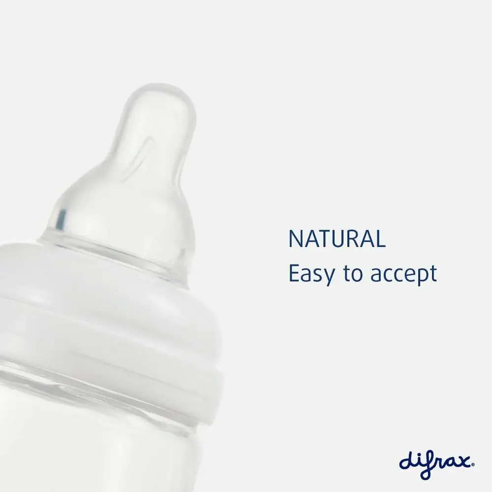 Скляна антиколікова пляшечка Difrax S-bottle Natural Popcorn із силіконовою соскою 250 мл (736FE Popcorn) - фото 5