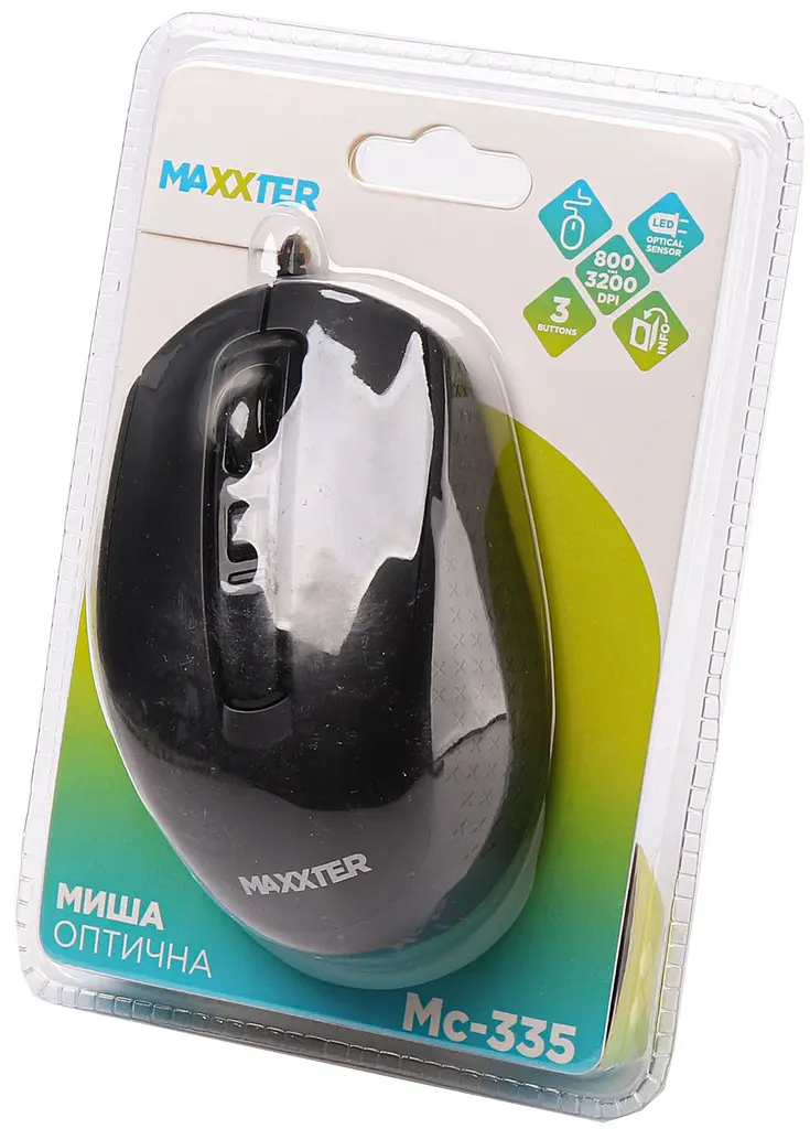 Миша Maxxter Mc-335 USB Black - фото 4