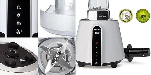 Профессиональный Блендер BioChef Living Food Blender с датчиком температуры, белый - фото 9
