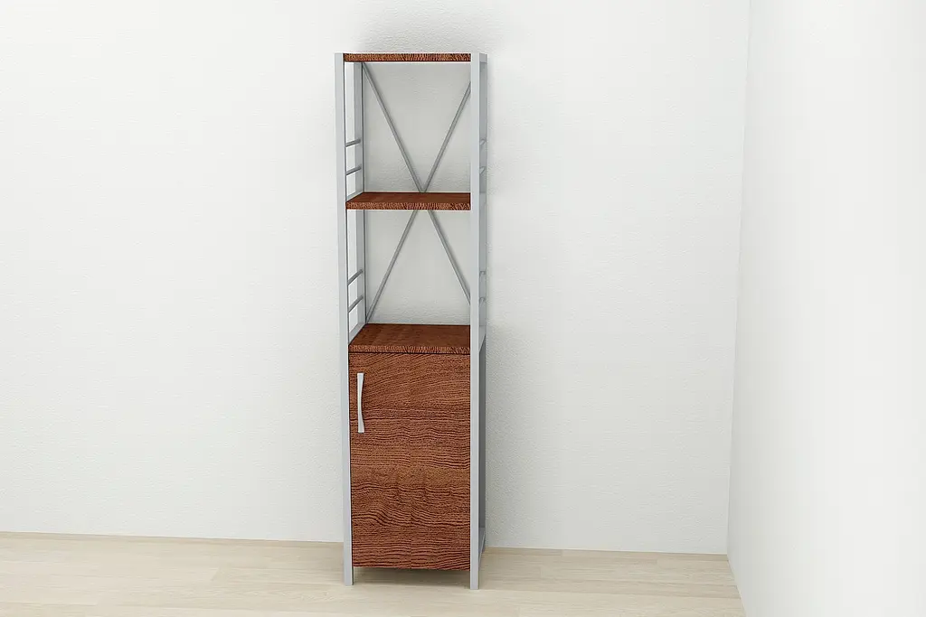Етажерка 3/34 Ferrum-decor Серії Конект із тумбою 144x34x28 Сірий ДСП Венге (FRD-105530) - фото 3