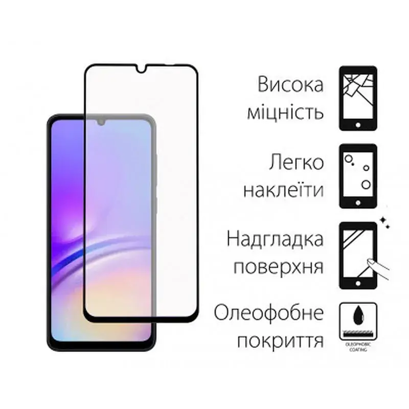Скло захисне Dengos Samsung Galaxy A05 2шт. (DG-TG2P-09) - фото 2