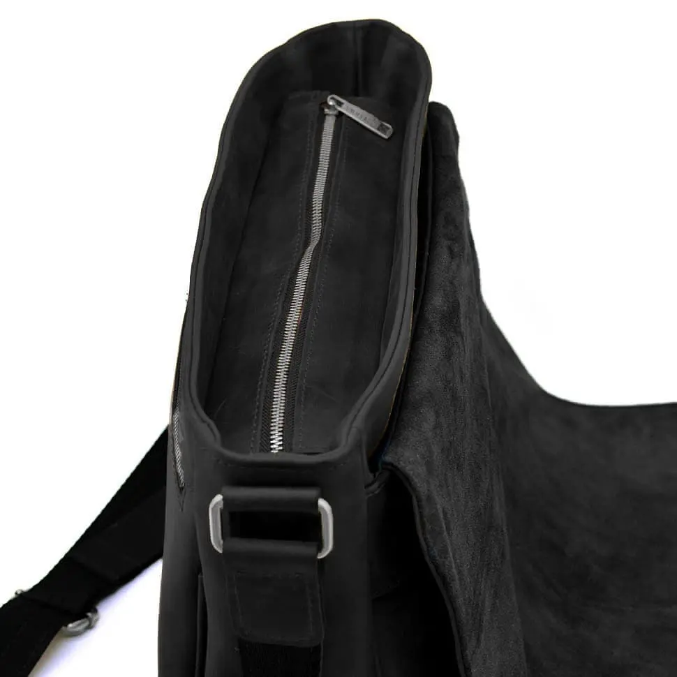 Сумка мужская через плечо из кожи крейзи хорс TARWA 37х27х11 см sum0028370 - фото 6