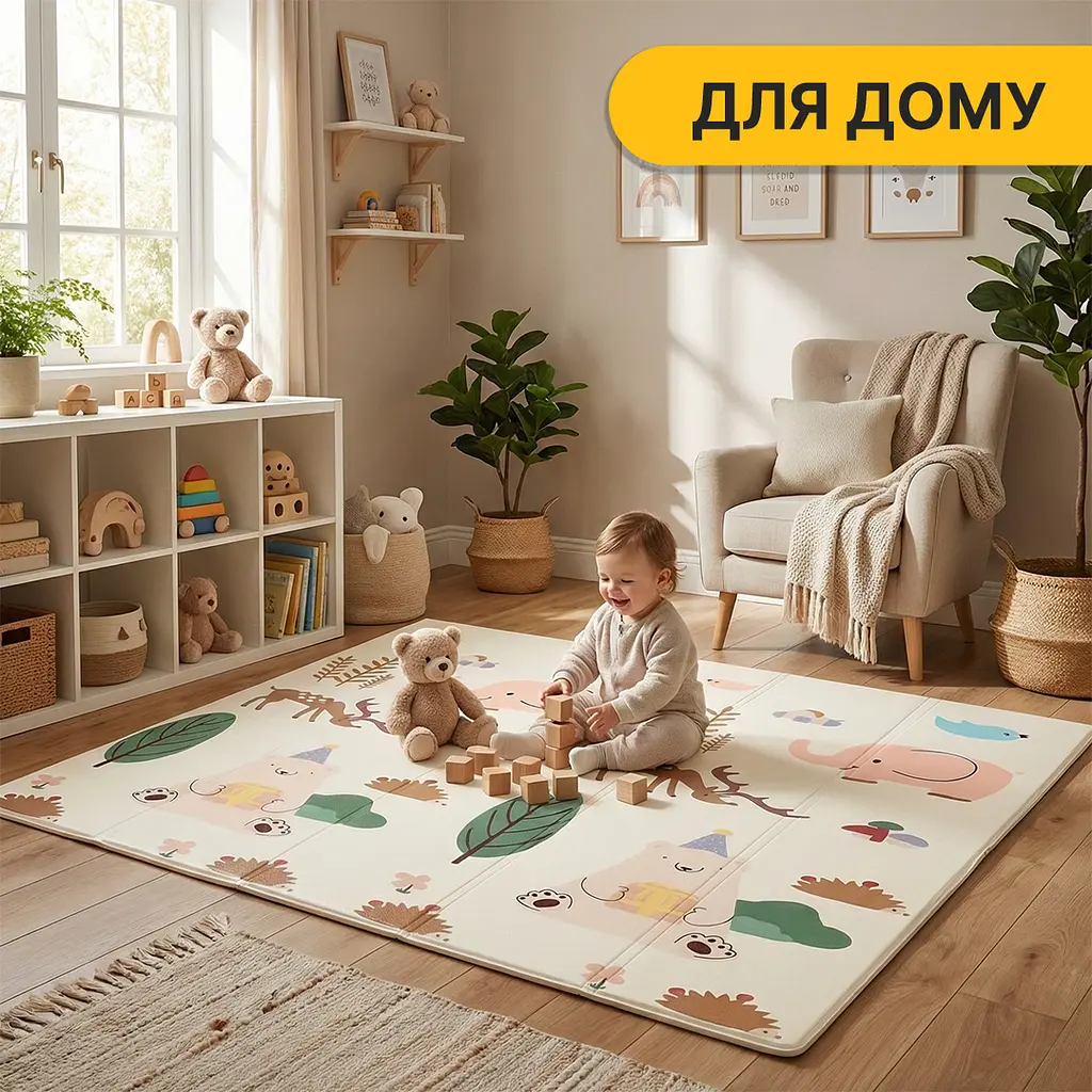 Дитячий ігровий килимок LEOBRO 150 x 200 x 1 см (LB-1030) - фото 7