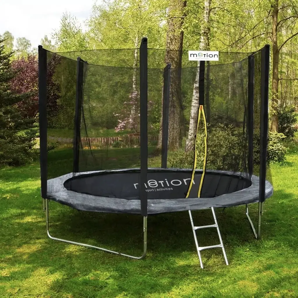 Батут Jumi Motion Sport Line 10ft (305см) з зовнішньою сіткою сірий - фото 7