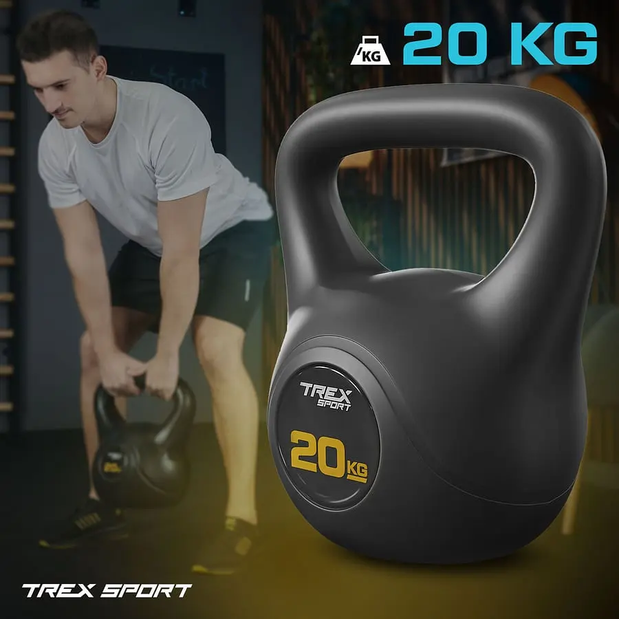 Гиря вінілова 20кг Trex Sport TX-020CKB чорний - фото 4