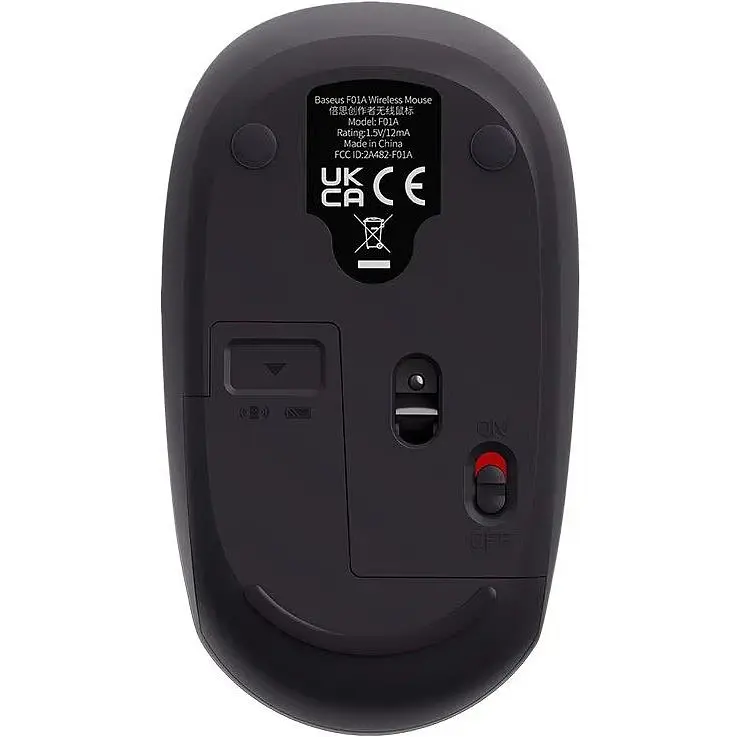 Мышь Baseus F01A Wireless Mouse 2.4G 1-стандартная темно-серая - фото 4