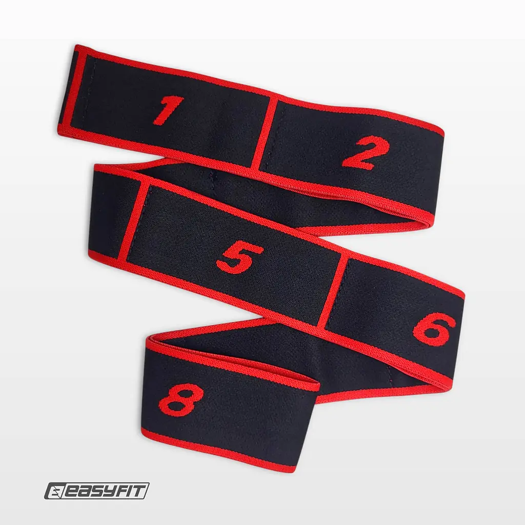 Еспандер стрічка EasyFit з петлями для тренувань червоний (HARD) - фото 5