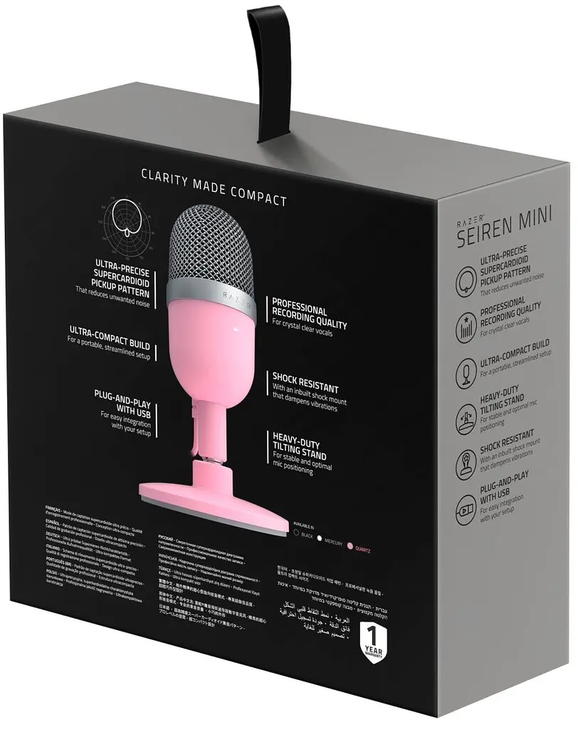 Мікрофон Razer Seiren mini Quartz (RZ19-03450200-R3M1) [67624] - фото 5