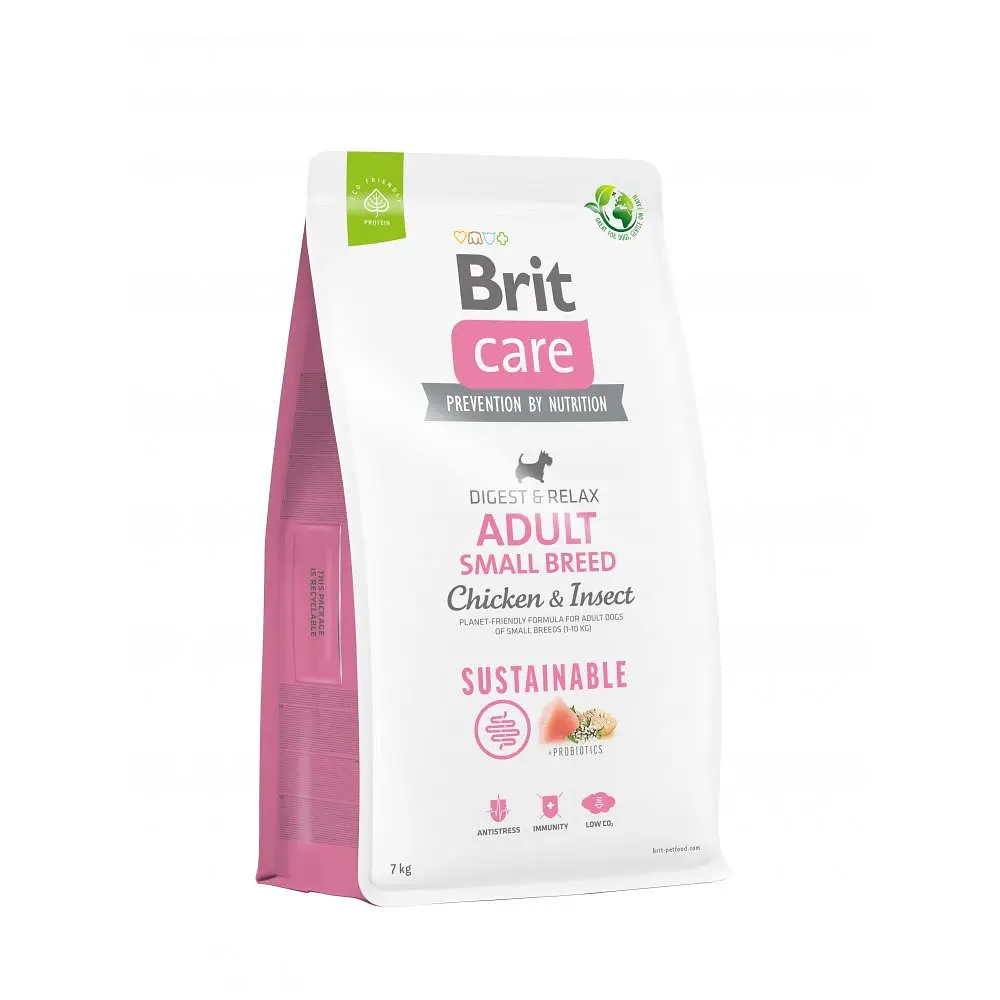 Сухий корм Brit Care Dog Sustainable Adult Small Breed для собак малих порід, з куркою та комахами 7 кг (арт.172174/558650)