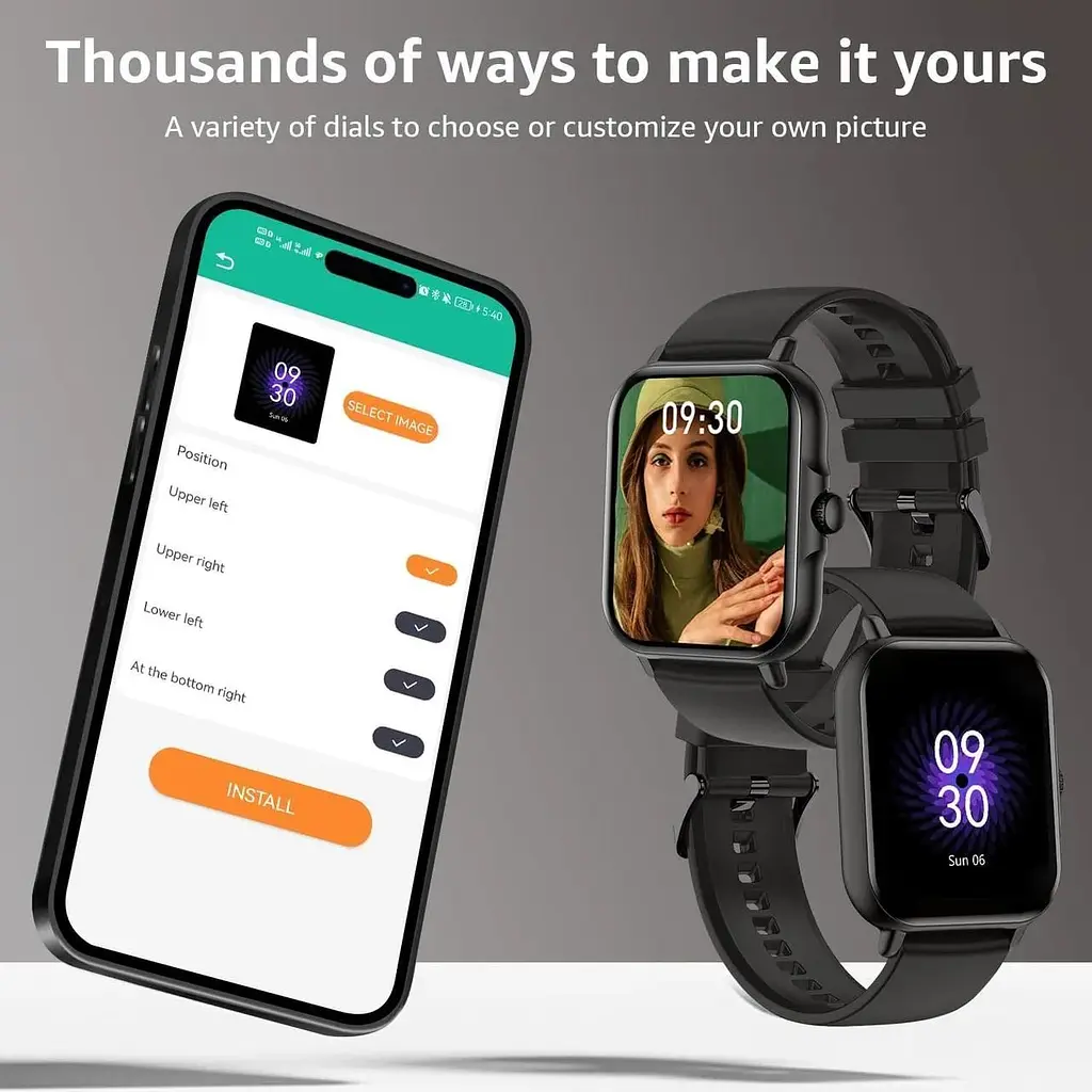 Розумний годинник AcclaFit з Bluetooth-дзвінком 4.6 см HD сенсорний екран для телефонів Android - фото 5