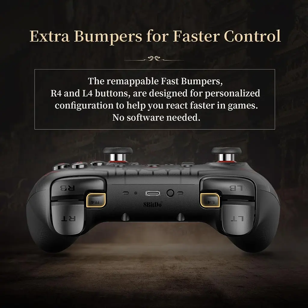 Геймпад 8bitdo Ultimate 2C Black Myth WuKong з ефектом Холла для Windows 10, 11, Android - фото 3